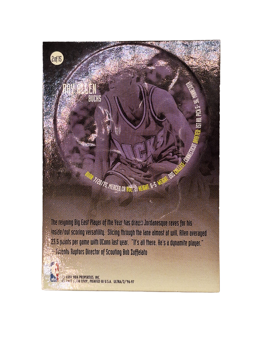 1996 Fleer Ultra - Ray Allen Rookie Card #60