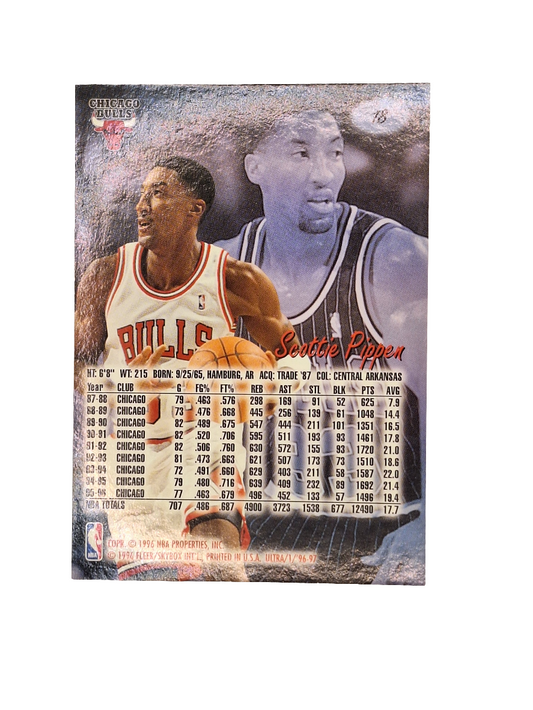 1996 Fleer Ultra - Scottie Pippen #18 (Championship Year)